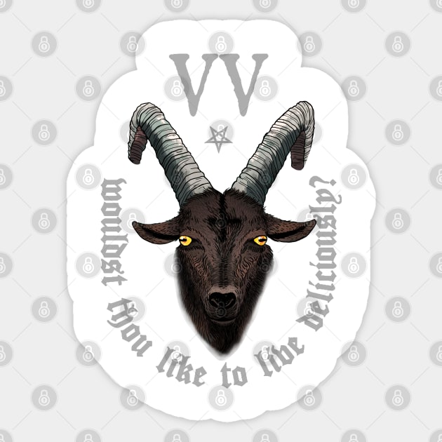 black phillip Sticker by schreynal